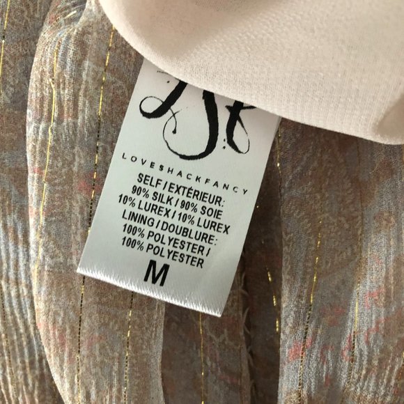 NWT LoveShackFancy Luna Handkerchief Silk Skirt - Picture 9 of 9